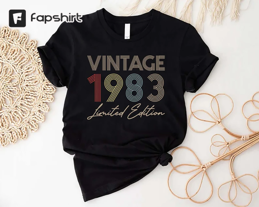 40th Birthday Shirt, Vintage 1983 Shirt, 40th Birthday Gift for Women and Men, 1983 Birthday Gift for Mom and Dad, Turning 40 Shirt,1983 Tee