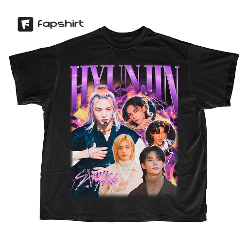 Stray Kids hyunjin Retro Bootleg T-shirt – stray kids shirt – Kpop Tshirt – Kpop Gift For her or him – Skz Shirt