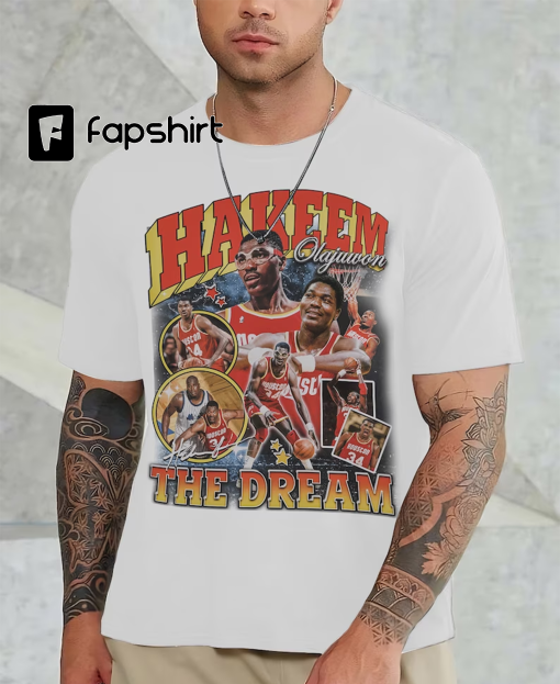 Hakeem Olajuwon The Dream Shirt, Basketball shirt, Classic 90s Graphic Tee, Unisex, Vintage Bootleg, Gift, Retro