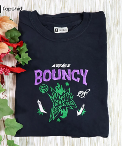 Ateez Bouncy KPOP Embroidered T-shirt Sweatshirt Crewneck