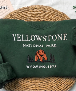 Yellowstone National Park Embroidered Crewneck-embroidered Crewneck-National Park…