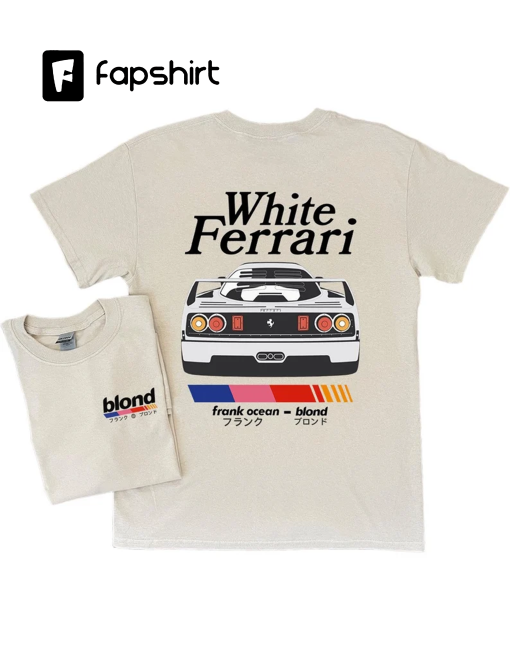 Frank Ocean BLOND WHITE FERRAR! Short Sleeve Shirt | blond album | music gift | vintage style tee | Blonded | Trends Original Design