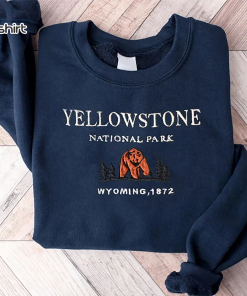 Yellowstone National Park Embroidered Crewneck-embroidered Crewneck-National Park…