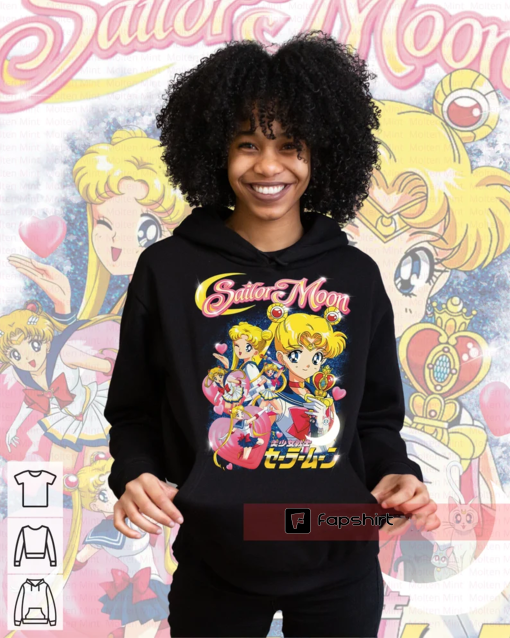 Sailor Moon T-Shirt, Sailor Moon Retro Sweatshirt, Sailor Moon 90s Style T-Shirt, Tribute to Sailor Moon, Sailor Moon Fans Gift