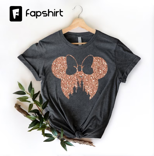 Disney Family Shirt,Disney Shirt for Women,Disney Ear Shirt,Disney Mickey Silhouette Shirt,Tshirt for Kids.Disney Glitter Minnie Shirt