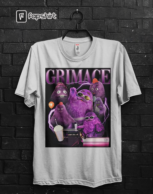 Retro Vintage Grimace Shake Shirt Funny Tik Tok Trend Meme,HBD Grimace Hilarious Tshirt,Grimace Survivor Appareal,Happy Birthday Grimace Tee