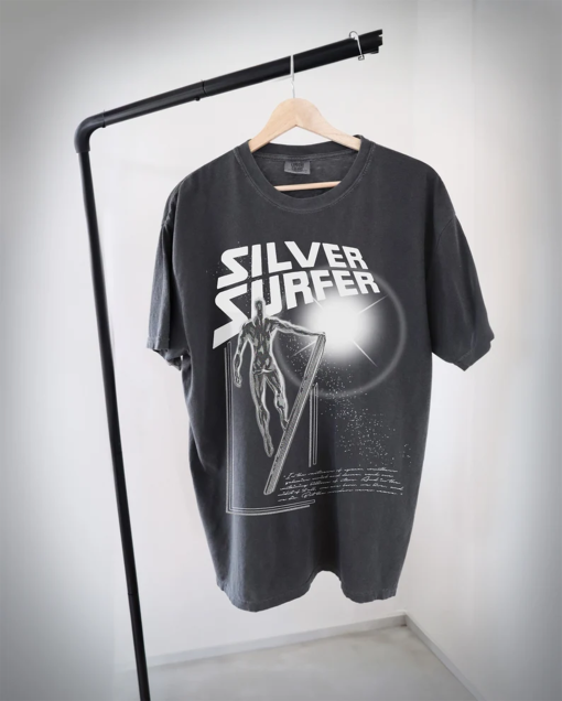 Vintage Styled The Silver Surfer T-Shirt, Silver Surfer, Comic book T-Shirt, Graphic Superhero Shirt, Gift shirt