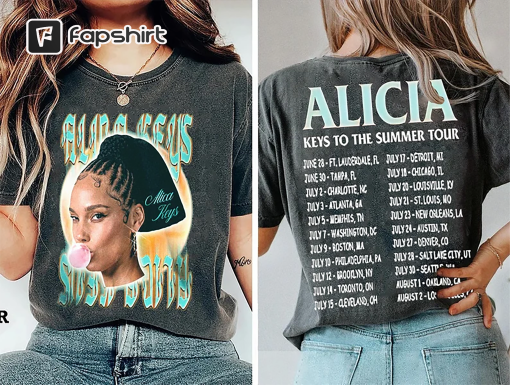 Alicia Keys To The Summer Tour 2023 Shirt, Alicia Keys Fan Shirt, Alicia Keys American Tour 2023, Alicia Keys Best Of Album Merch