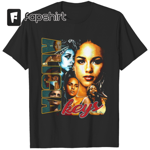 Alicia Keys World Tour Unisex Jersey T-Shirt. Front Side Only Alicia Keys Tee. Alicia Keys Gift Ideas.