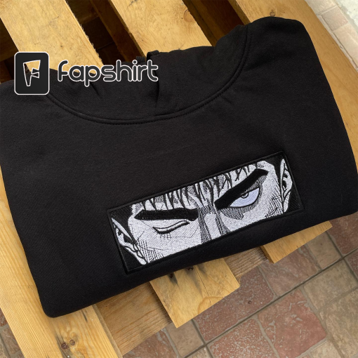 Embroidered Berserk Guts Vintage Shirt, Anime Manga Shirts, Unisex Washed Shirt, Cool Japanese Anime Sweatshirt