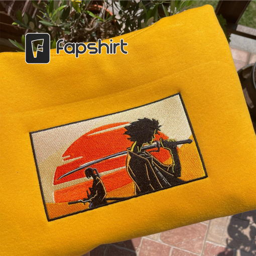 Embroidered Samurai Champloo Anime Shirt, Goth Shirt, Anime Tshirt, Anime T Shirt,, Anime Tee, Harajuku