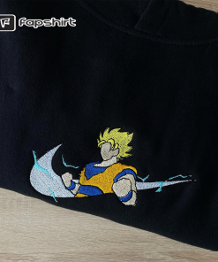 Dragon Ball Son Goku Vintage Embroidered Sweatshirt…