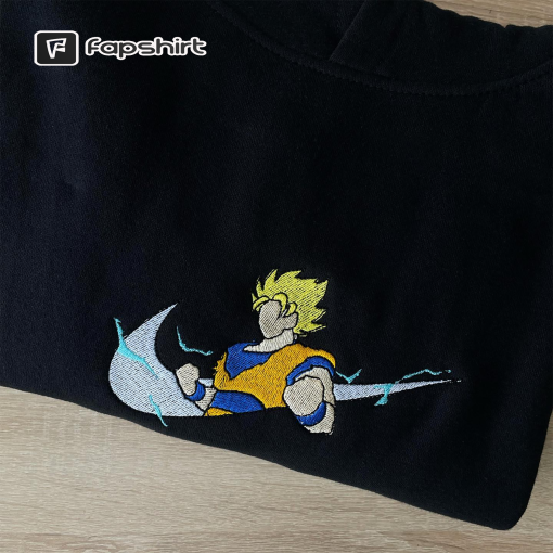 Dragon Ball Son Goku Vintage Embroidered Sweatshirt Son Goku Sweater Super Saiyan Hooded dbz Hoodie