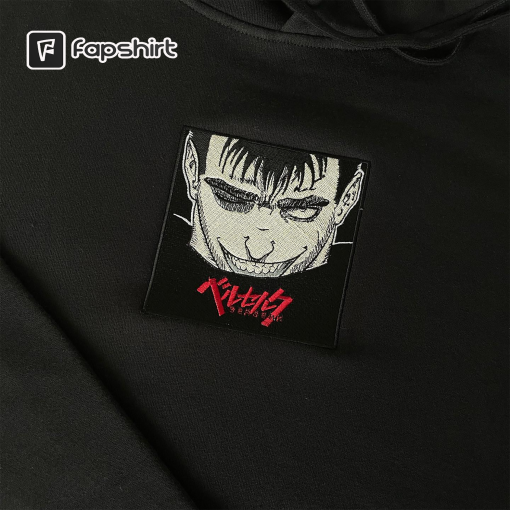 Embroidered Berserk Guts Vintage Shirt, Anime Manga Shirts, Unisex Washed Shirt, Cool Japanese Anime Sweatshirt