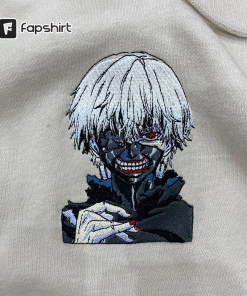 ken kaneki Anime embroidered sweatshirt, Manga embroidered…