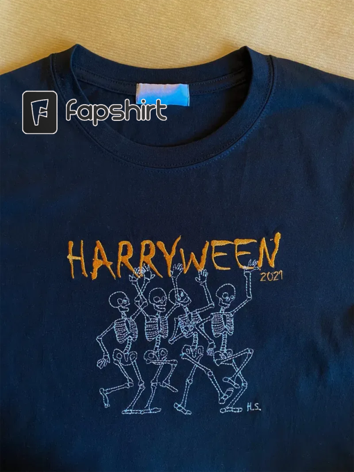 Harryween Halloween Shirt || Harry Embroidered Comfort Colors Tee Shirt, Crewneck, and Hoodie