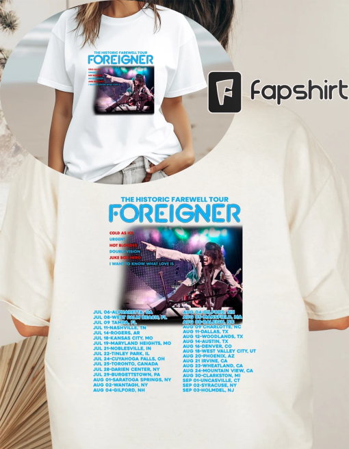 Foreigner The Histroric Farewell Tour 2023 Shirt, Foreigner 2023 Concert Shirt, Foreigner Band Fan Shirt, Foreigner Shirt For Fan 2023 Tour