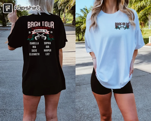 Custom Bachelorette Tour Shirt Personalized Bride or Die Bach Tour Party Shirts Matching Rock Concert Til Death do us Party Bridal Tees