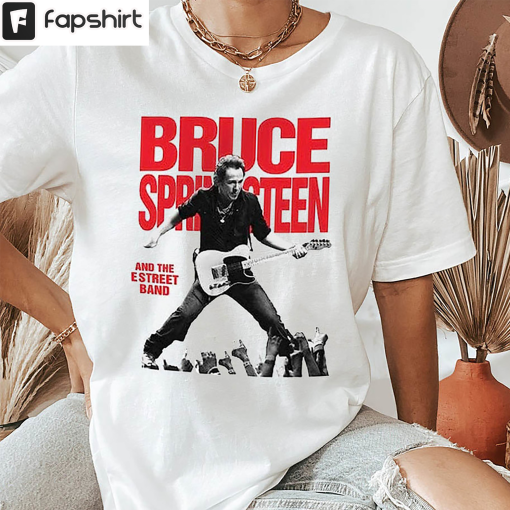 Bruce Springsteen Shirt, Music Tour 2023 E Street Band Tee Tops Short Sleeve