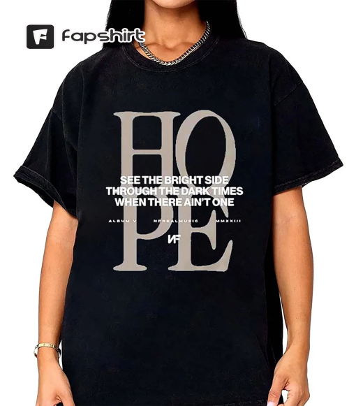 NF Real Music HOPE T-Shirt, Nf Hope Album Sweatshirt, Nf Hope Shirt, NF Tour Shirt, 90s Bootleg Tee, Rapper Fan, 2023 Concert Shirt For Fan