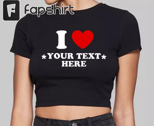 custom I love HS y2k Rhinestone, i love taylor, Concert, Festival, Harry ,Crop Top, Baby Tee,