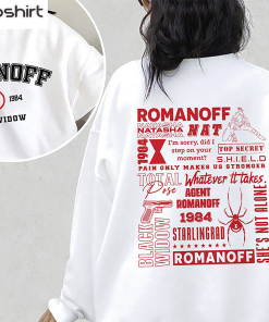 Romanoff Black Widow Shirt, Spider Romanoff Crewneck…