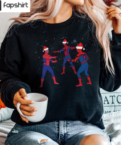 Spiderman Christmas Sweatshirt, Meme Marvel Avengers Sweater…