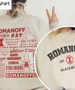 Romanoff Black Widow Shirt, Spider Romanoff Crewneck…