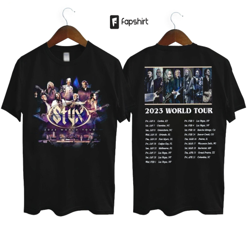 Styx Tour 2023 Shirt, Styx Rock Band Tour 2023 T-Shirt, 2023 World Tour Shirt, Styx Vintage T-Shirt, Styx Band Tee, Styx Concert 2023 Shirt