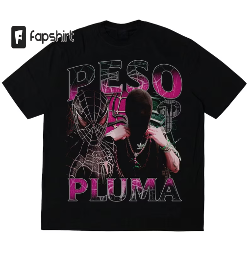 PINK SPIDER PESO Vintage T-Shirt, Music Tour 2023 retro Shirt, Peso Pluma Concerts music Tee, Peso Pluma World Tour 2023 Shirt