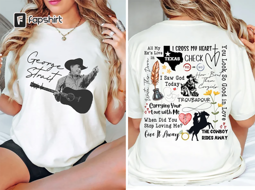 George Strait Shirt with Popular Songs, George Strait Merch, Country Music Shirt, Classic Country, Old Country Music Shirt