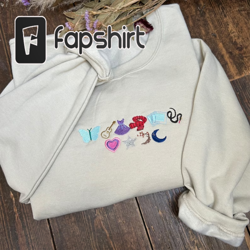 Eras Embroidered Sand Sweatshirt/ T-shirt/ Hoodie/ Tote bag (Birthday Gift For Fans)