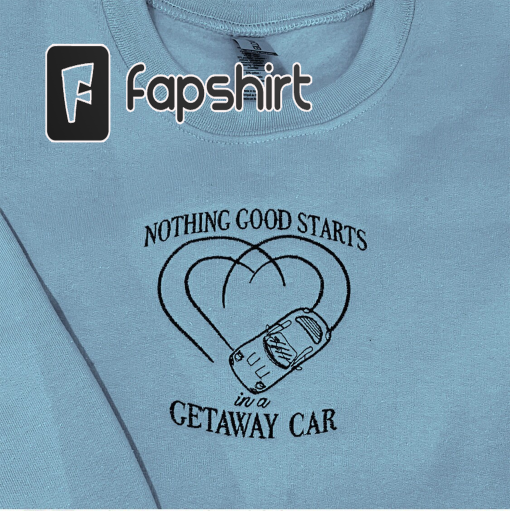 taylor swift getaway car inspired sweatshirt | reputation | hoodie | embroidered