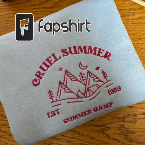 Cruel Summer Summer camp light blue Embroidered Sweatshirt/Tshirt/Hoodie/Tote bag