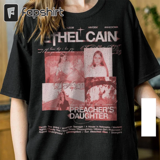 Ethel Cain Music Shirt, Preacher’s Daughter Album Merch 13, Ethel Cain Sun Bleached Inspired Bootleg 90s Vintage Graphic Unisex Gift