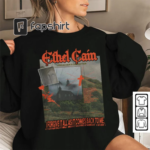 Ethel Cain Music Shirt, Preacher’s Daughter Album Merch 8, Ethel Cain Sun Bleached Inspired Bootleg 90s Vintage Graphic Unisex Gift M607T