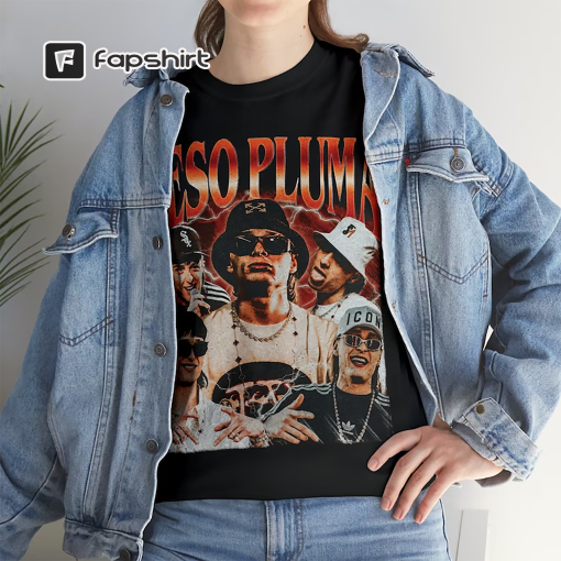 Vintage Peso Pluma Homage 90s Shirt , Peso Pluma World Tour 2023 T-Shirt , Bootleg Retro 90s Fans Shirt, Pluma Concerts Tee , Gift For Her.