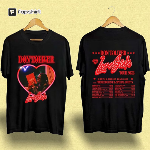 Don Toliver Love Sick Tour 2023 Shirt, Don Toliver Fan Shirt, Love Sick North America Tour 2023 Shirt, Love Sick Album Shirt,Tour 2023 Shirt