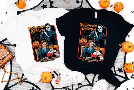 Halloween Safety Shirt, Horror Movie Shirt, Movie Night Tee, A Sitter’s Guide Shirt, Michael Myers Shirt, Serial Killer Shirt, Halloween Tee