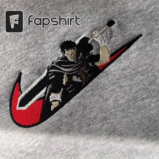 Embroidered Berserk Guts Vintage Shirt, Anime Manga Shirts, Unisex Washed Shirt, Cool Japanese Anime Sweatshirt