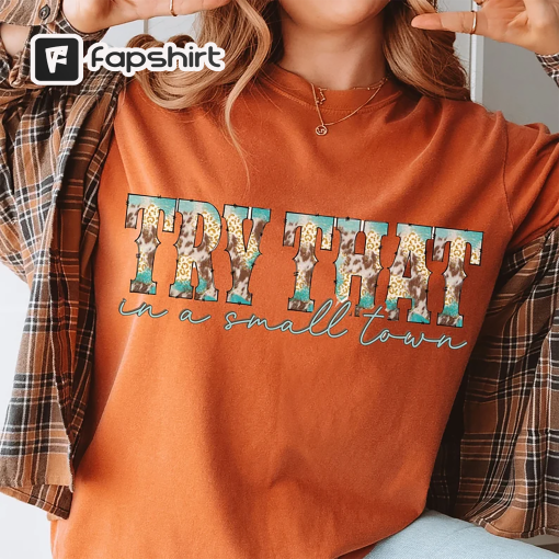 Try That In A Small Town Shirt, PNG, Country Shirt, Southern Shirt, Jason Aldean, Girl Country Shirt, Country Music Shirt, Sublimation