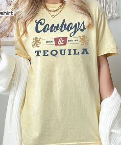 Comfort Colors® Cowboys and Tequila, Trendy Tshirt.…