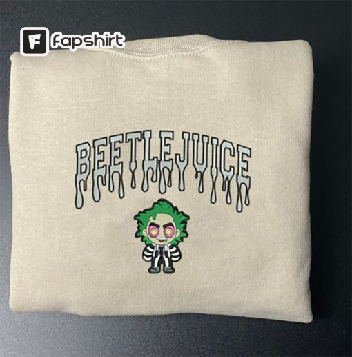 Beetlejuice Halloween Embroidered Shirt