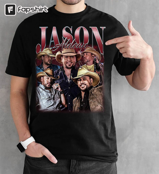 Jason Aldean Vintage Shirt, Country Song Music Crewneck Short Sleeve