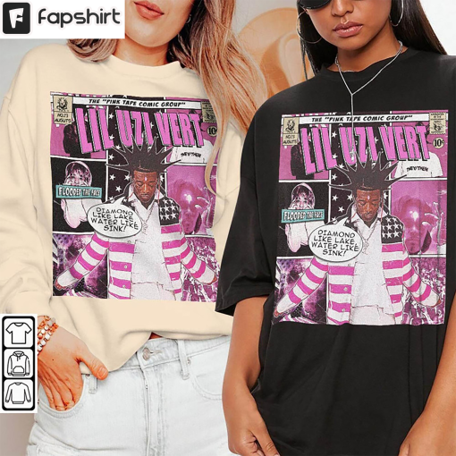 Lil Uzi Vert Comic Shirt, Vintage Album Concert Tour Crewneck Unisex T-shirt