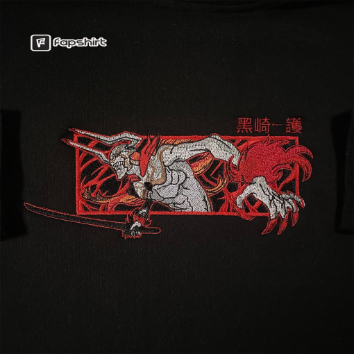 Limited Bleach Ichigo’s Hollow Rage Custom Embroidered Gym Hoodie/Pull-Over Sweatshirt