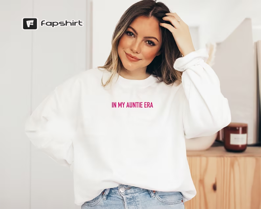 In my auntie era, sweatshirt, auntie era shirt, era shirt, oversized, retro auntie shirt, aunt shirt, ears shirt for aunt, gift for aunt