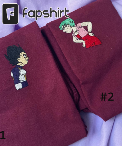 His and Hers Shirt,Vegeta/Bulma Matching Couples Shirts,…