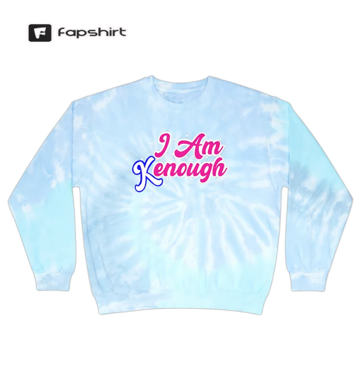 Barbie Movie Inspired Crewneck | I Am Kenough | Trendy Aesthetic Pastel Tie Dye Top | Summer 2023 Sweater