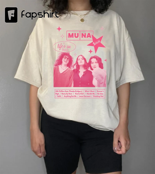 Muna Band Life’s So Fun Tour 2023 Shirt, Muna Band Fan Shirt, Life’s So Fun Concert 2023 Shirt, Muna 2023 Concert Shirt, Muna Shirt